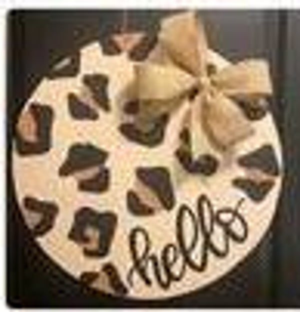Leopard Round Interchangeable Door Hanger Base