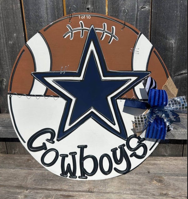 Football Door Hangers Round