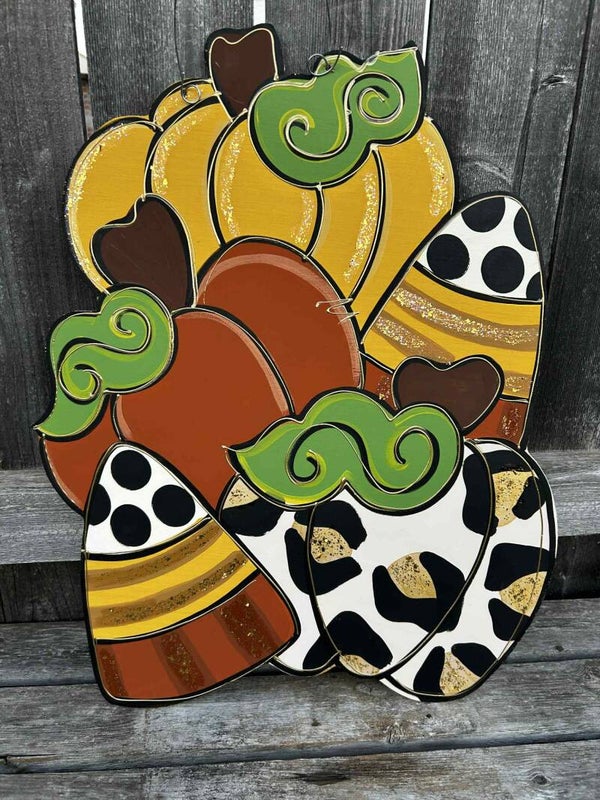 Candy Corn Pumpkin Door Hanger