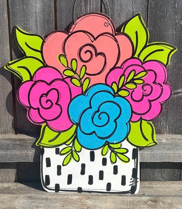 Flower Bouquet Door Hanger