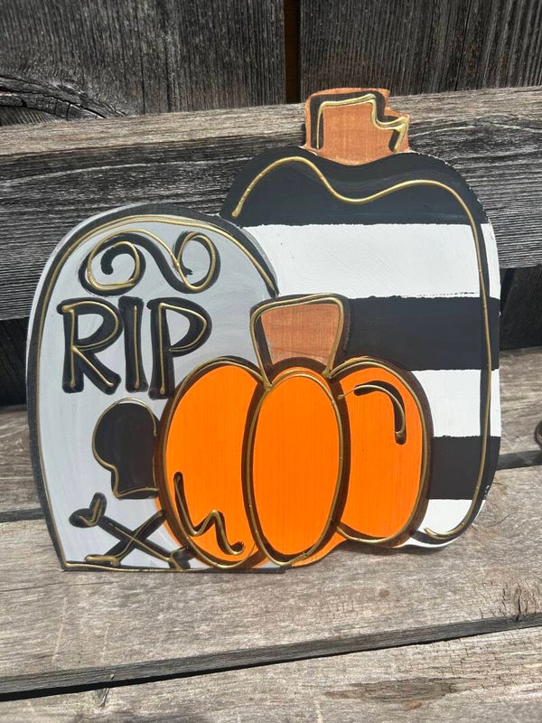 Pumpkin Tombstone Mini