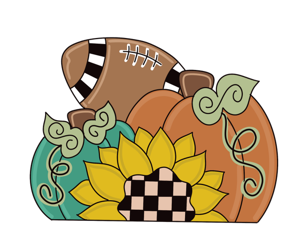 Sunflower Pumpkin with Football