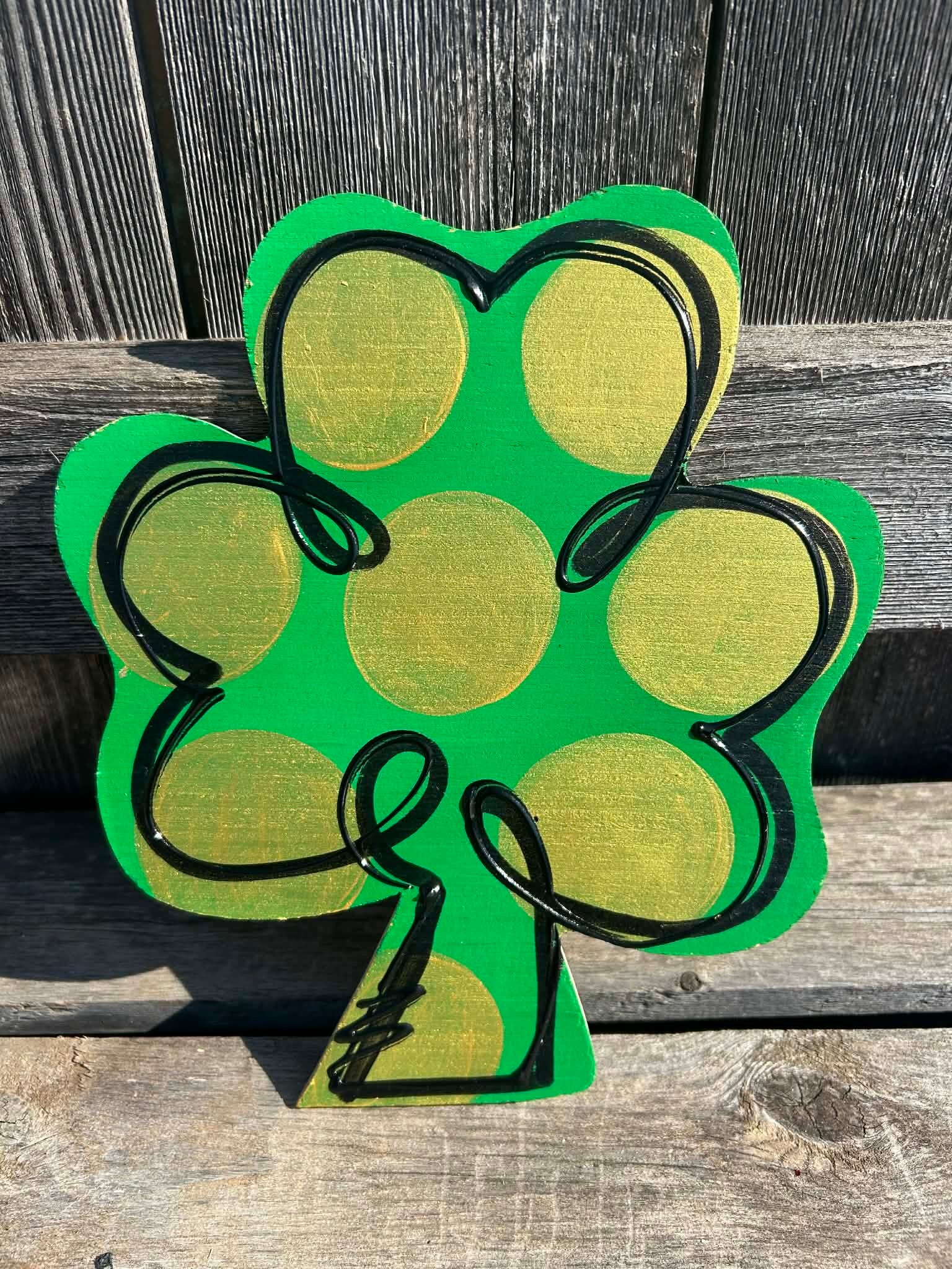 Green and Gold Shamrock Mini