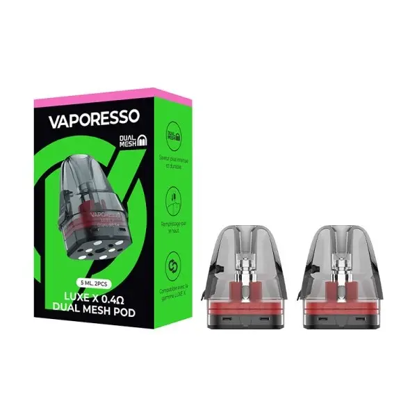 Cartouches Luxe X Dual Mesh 0,4 / 0,6 Ω 5ml – Vaporesso – Pack de 2