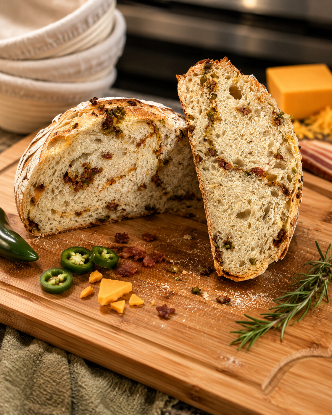 Bacon Jalapeño Cheddar Sourdough