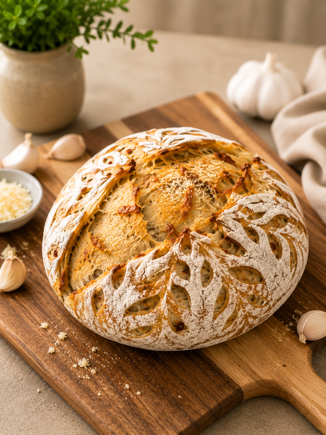 Garlic Parmesan Sourdough