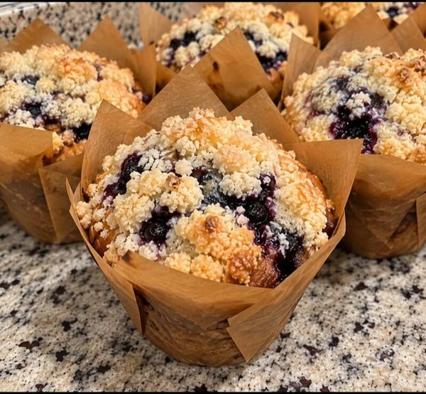 Sourdough Blueberry Muffins