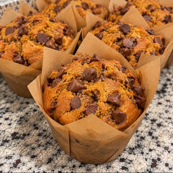 Sourdough Pumpkin Chocolate Chip Muffins