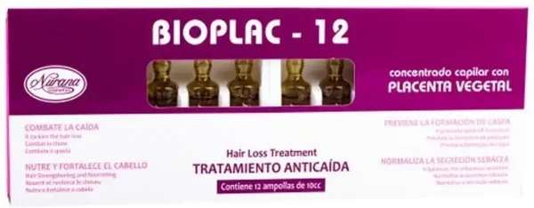 BIOPLAC 12 ud   Tratamiento Capilar Anticaída con Placenta Vegetal