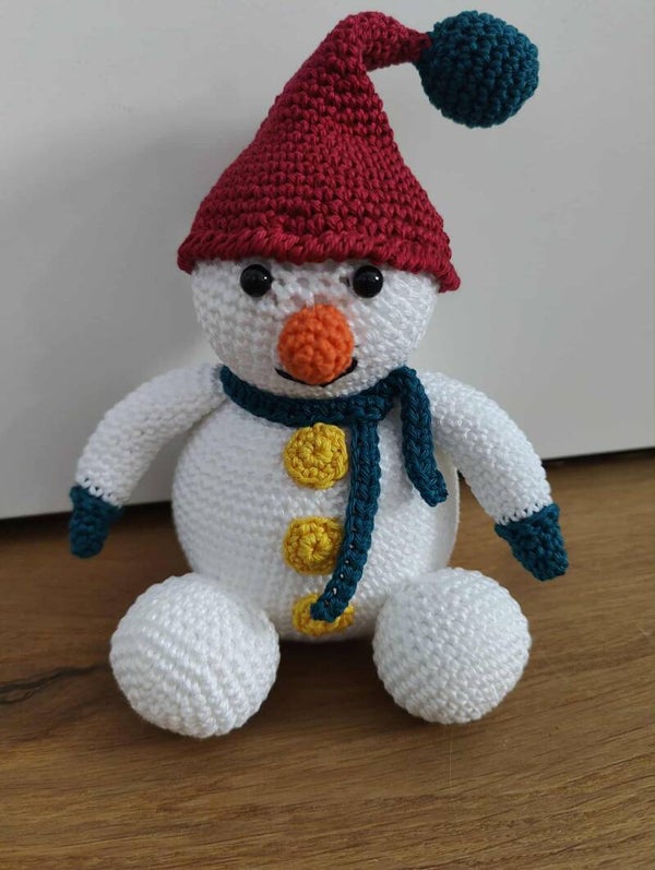 Patroon grote bolle sneeuwman