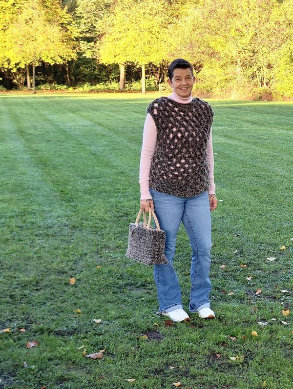 pels shoppertje en debardeur