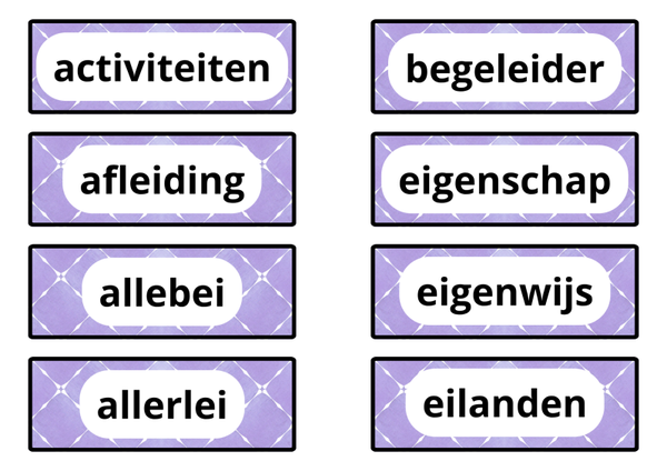 OEFENKAARTJES spelling groep 7
