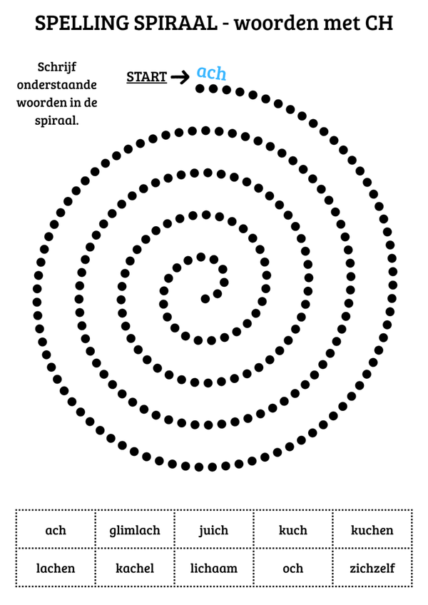 WERKBOEKJE spelling spiralen groep 5
