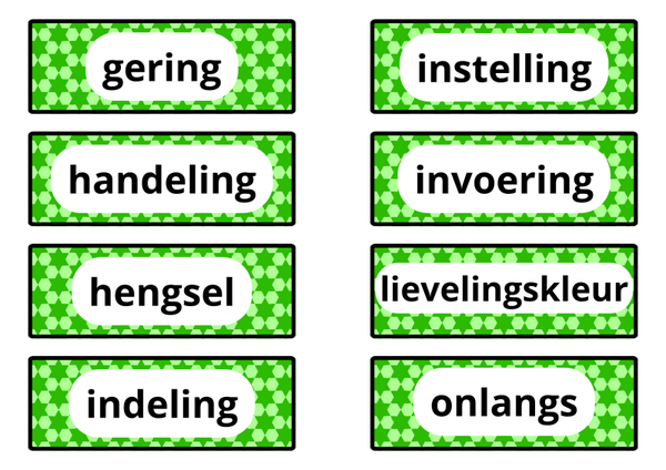 OEFENKAARTJES spelling groep 6