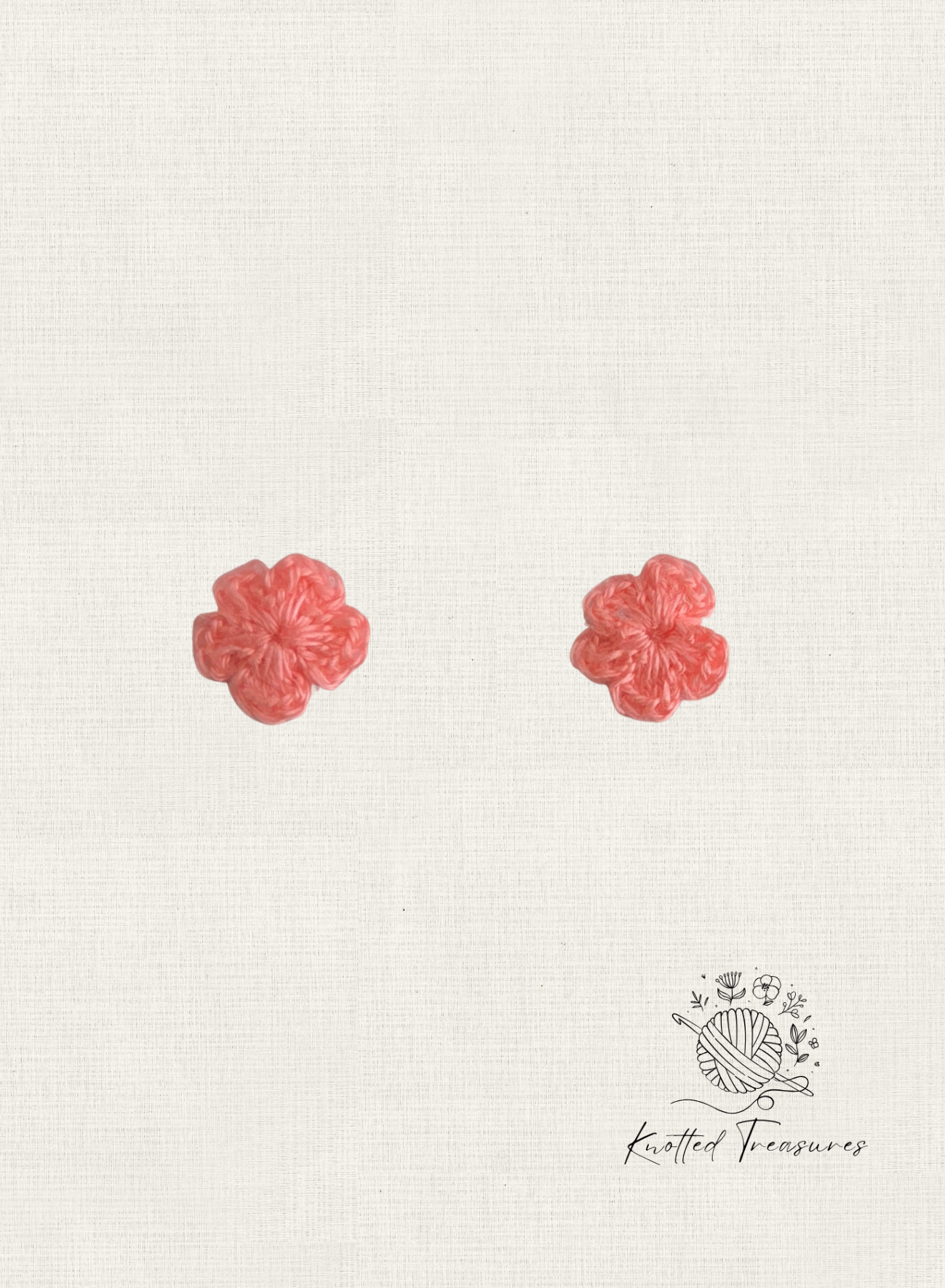 Micro Cherry Blossom Crochet Studs