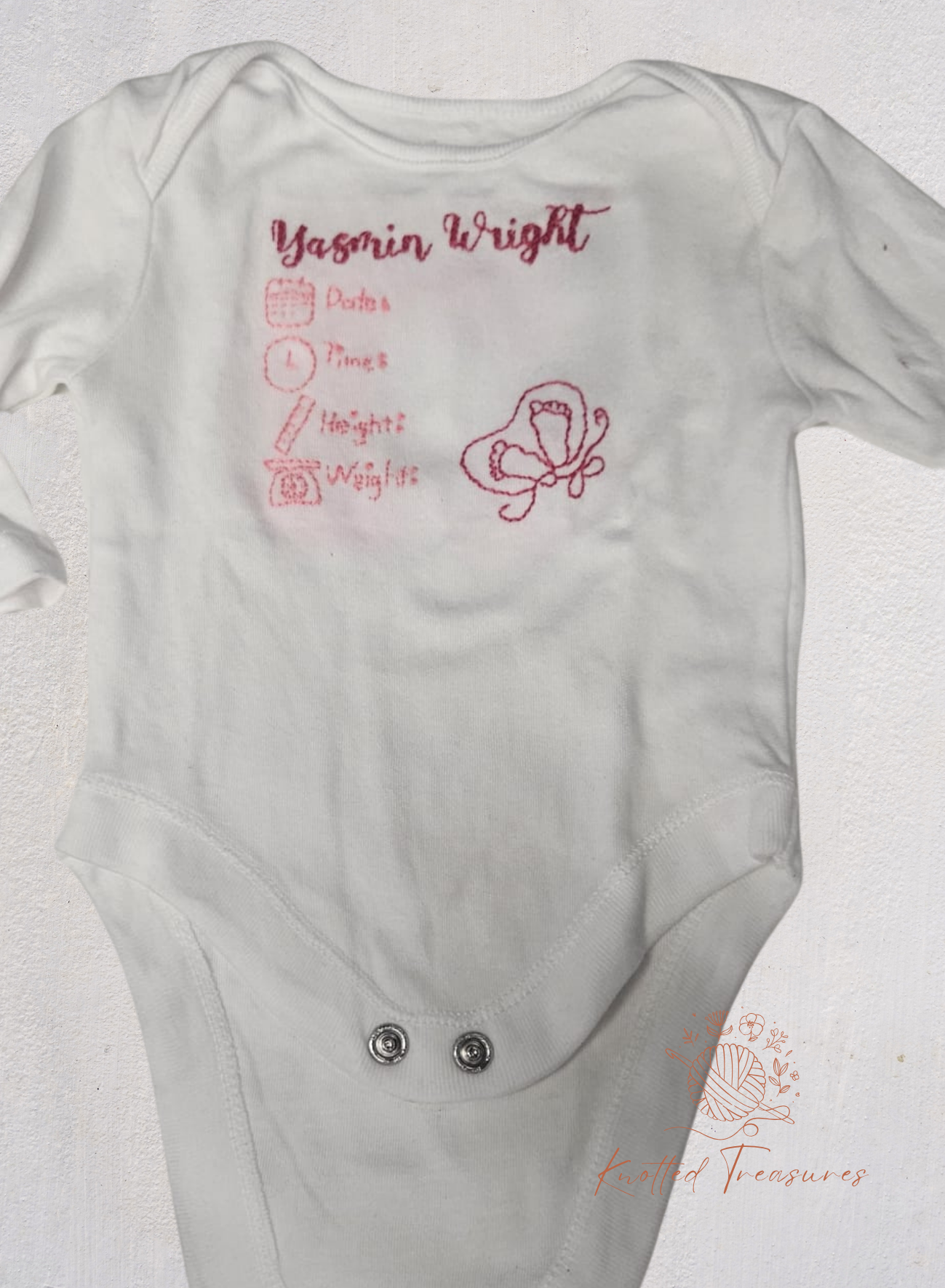 Birth announcement vest