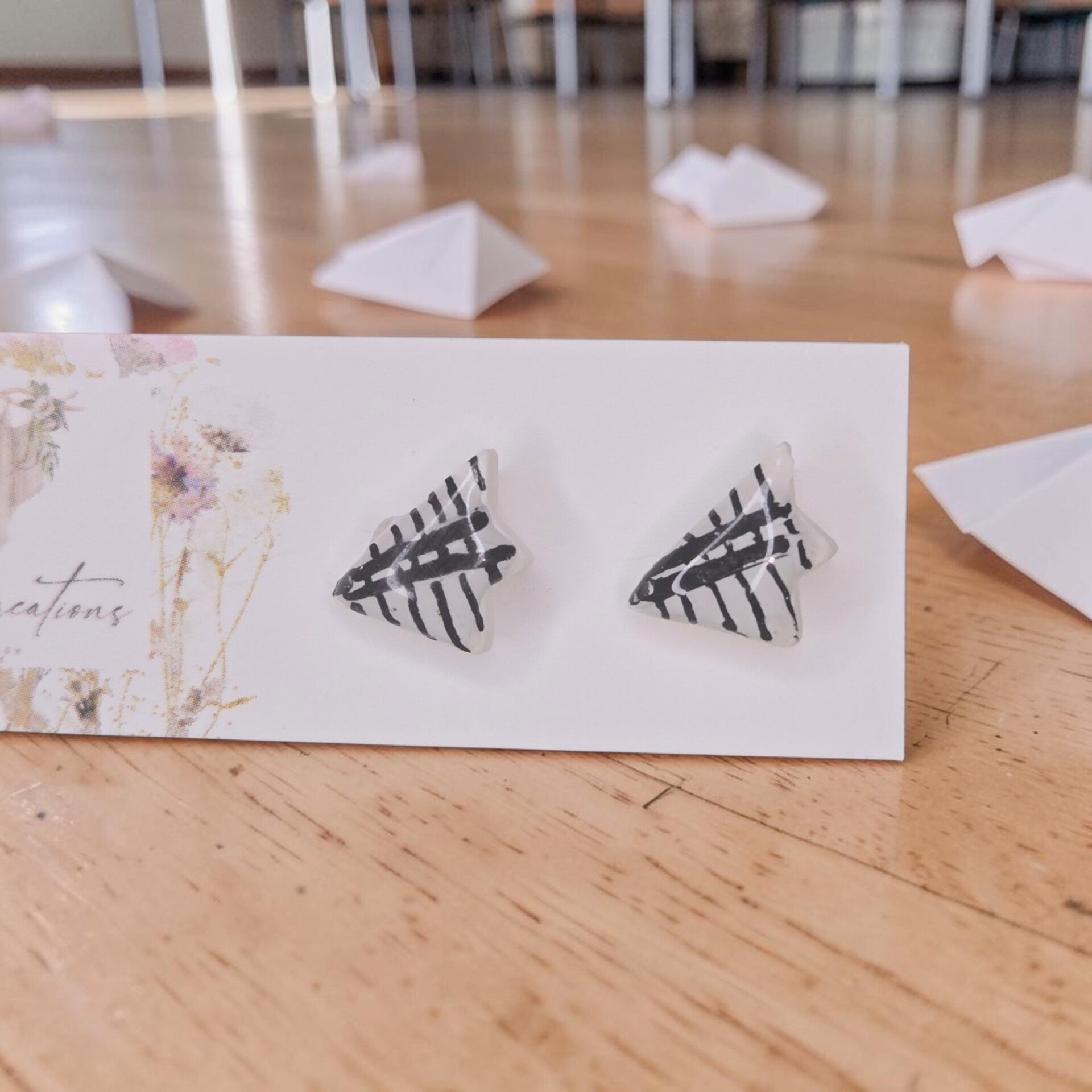 Notebook Paper Airplane Studs