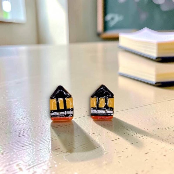 Classic Yellow Pencil Studs