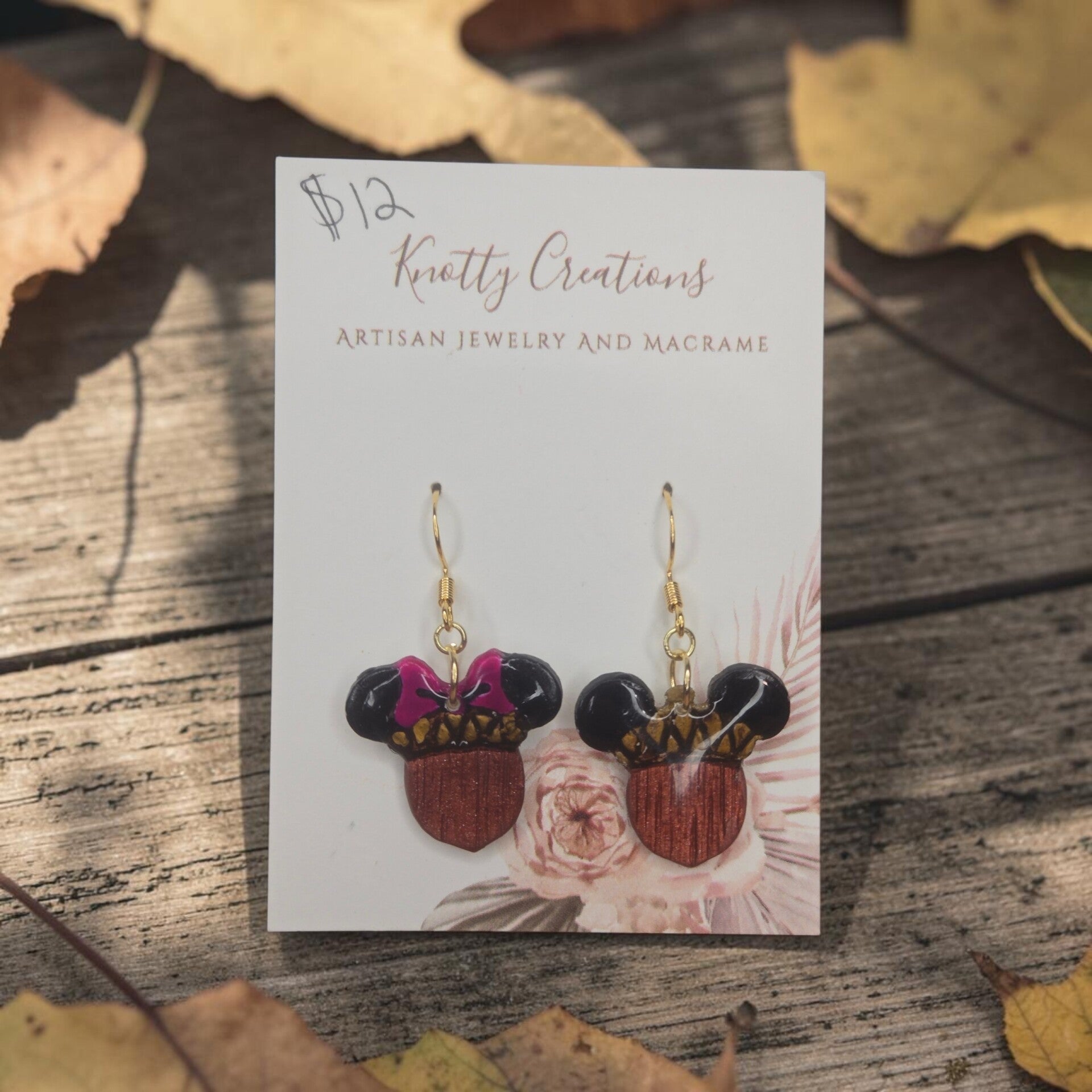 The Harvest Mouse Acorn Dangles
