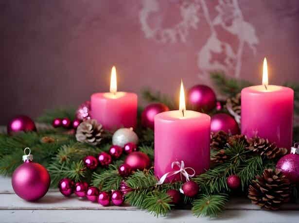 Kurs: Adventskranz gesteckt.