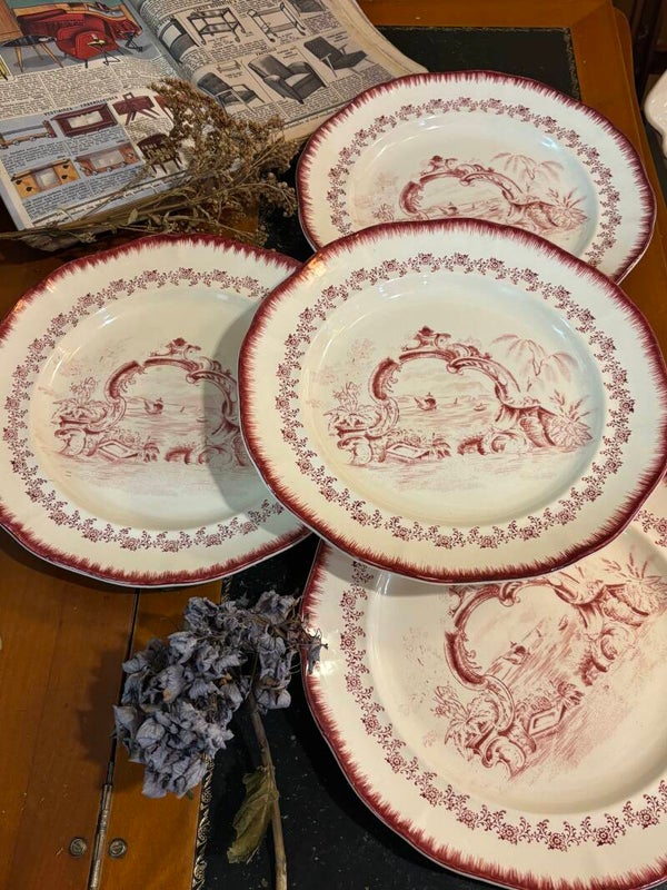 Assiettes plates terre de fer Modèle Florence de Longwy