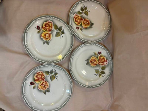 4 assiettes à dessert Digoin modèle Odile