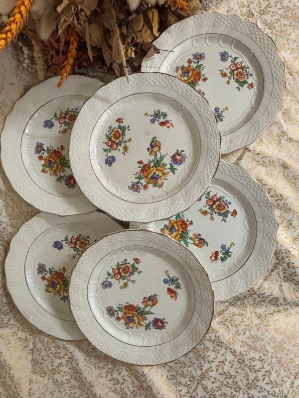 6 Assiettes à dessert moulin des loups