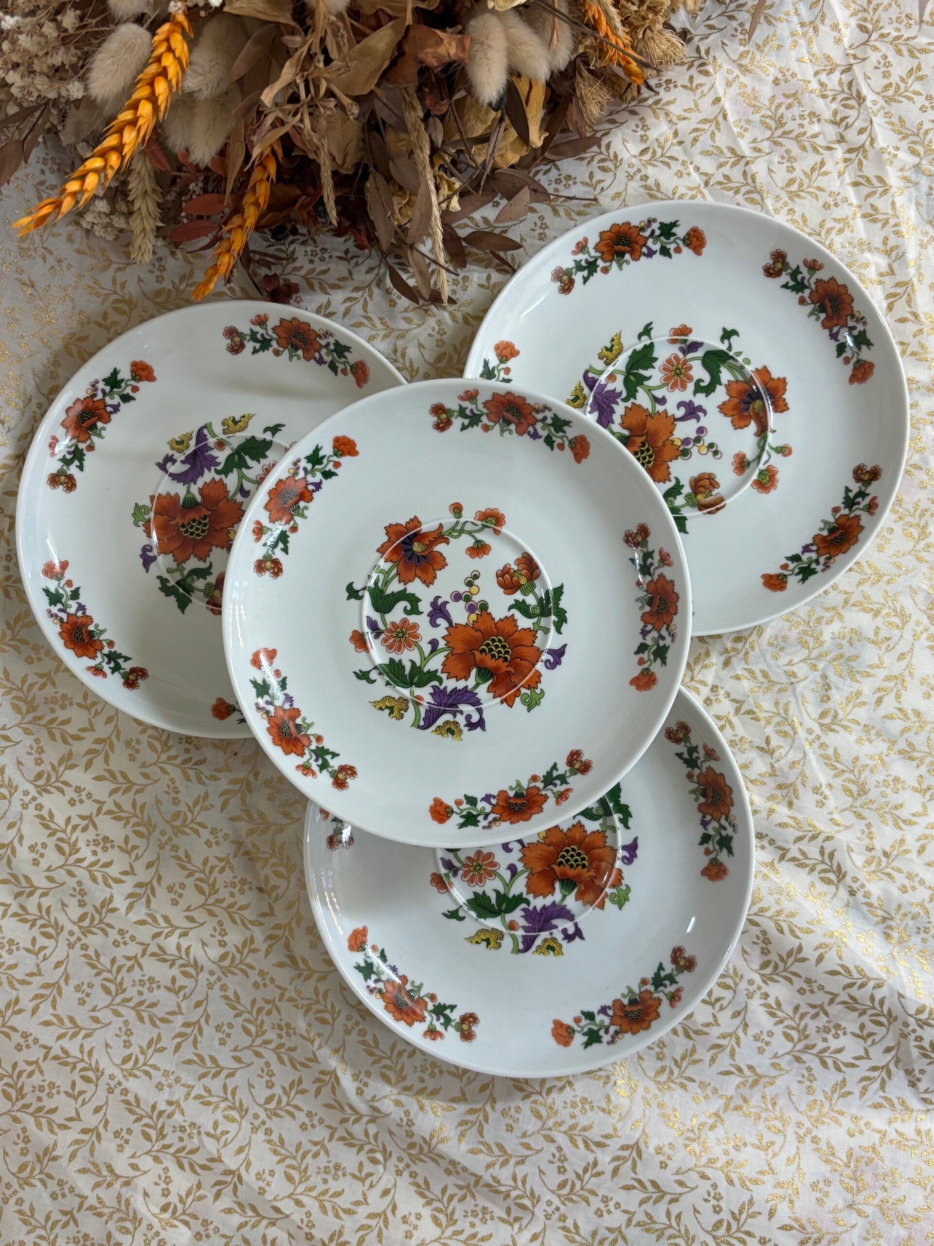 4 Assiettes à dessert porcelaine de Limoges