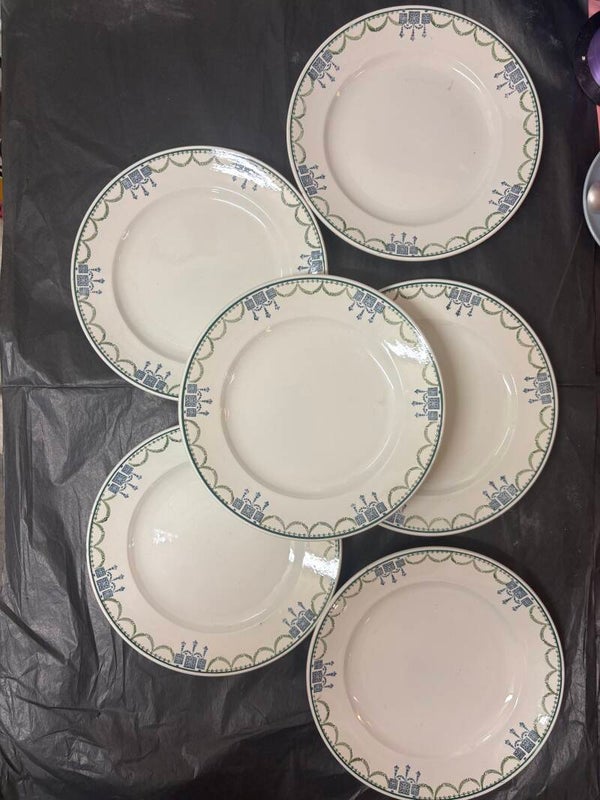 6 assiettes à dessert terre de fer St amandinoise