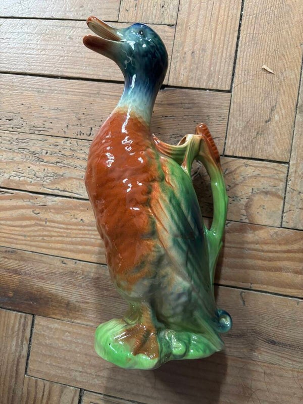 Pichet Glouglou canard saint Clément en barbotine