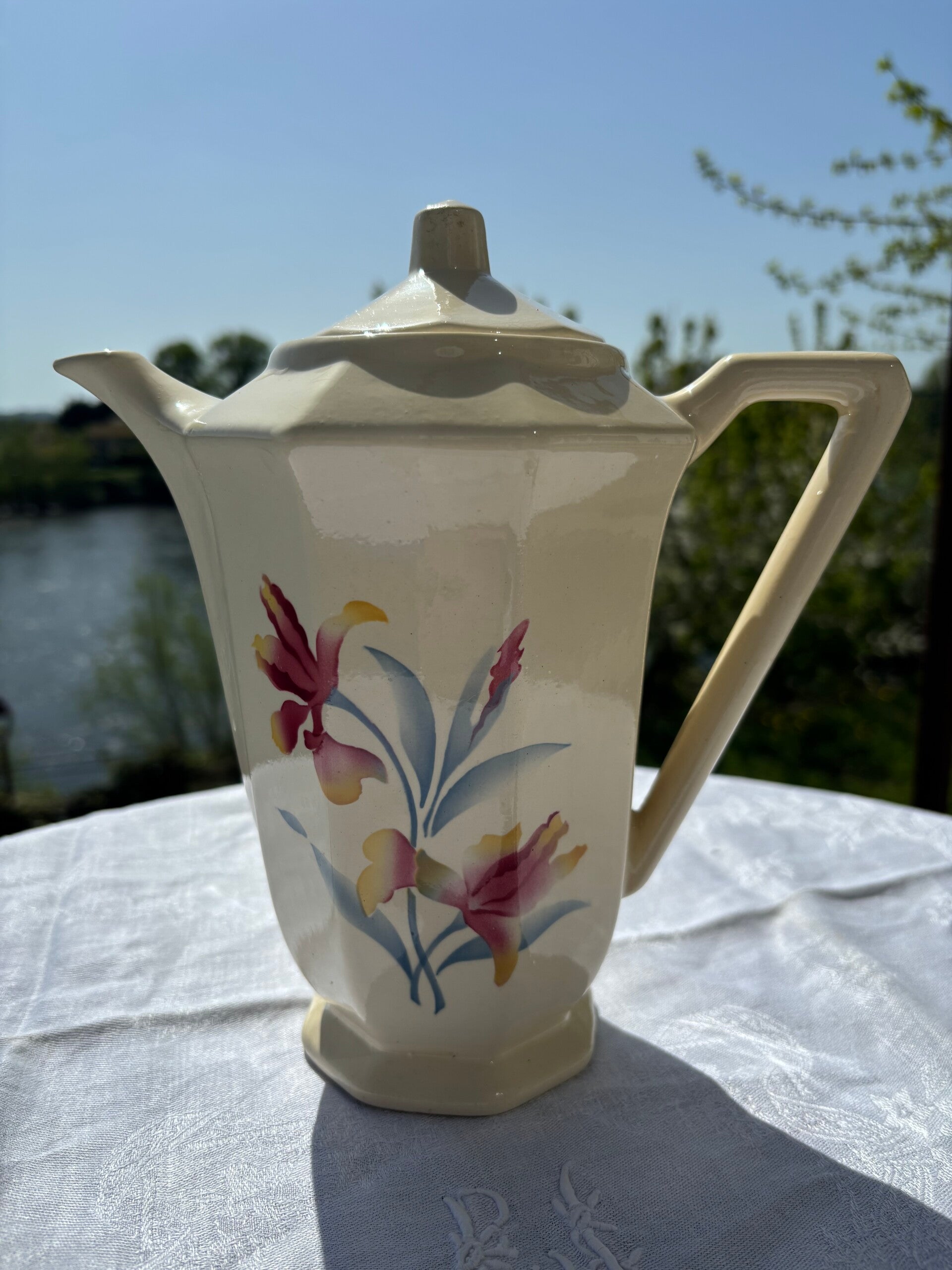 Cafetière terre de fer Digoin Sarreguemines