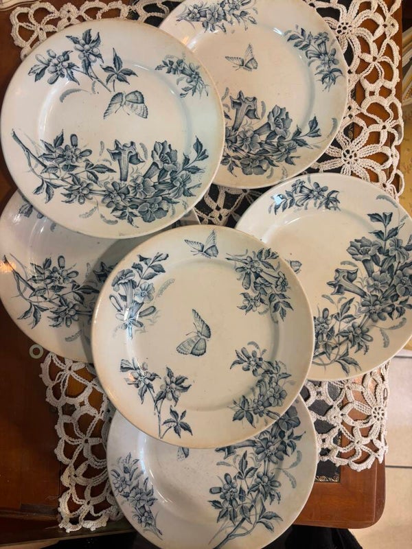 6 assiettes jasmin de Virginie Badonviller