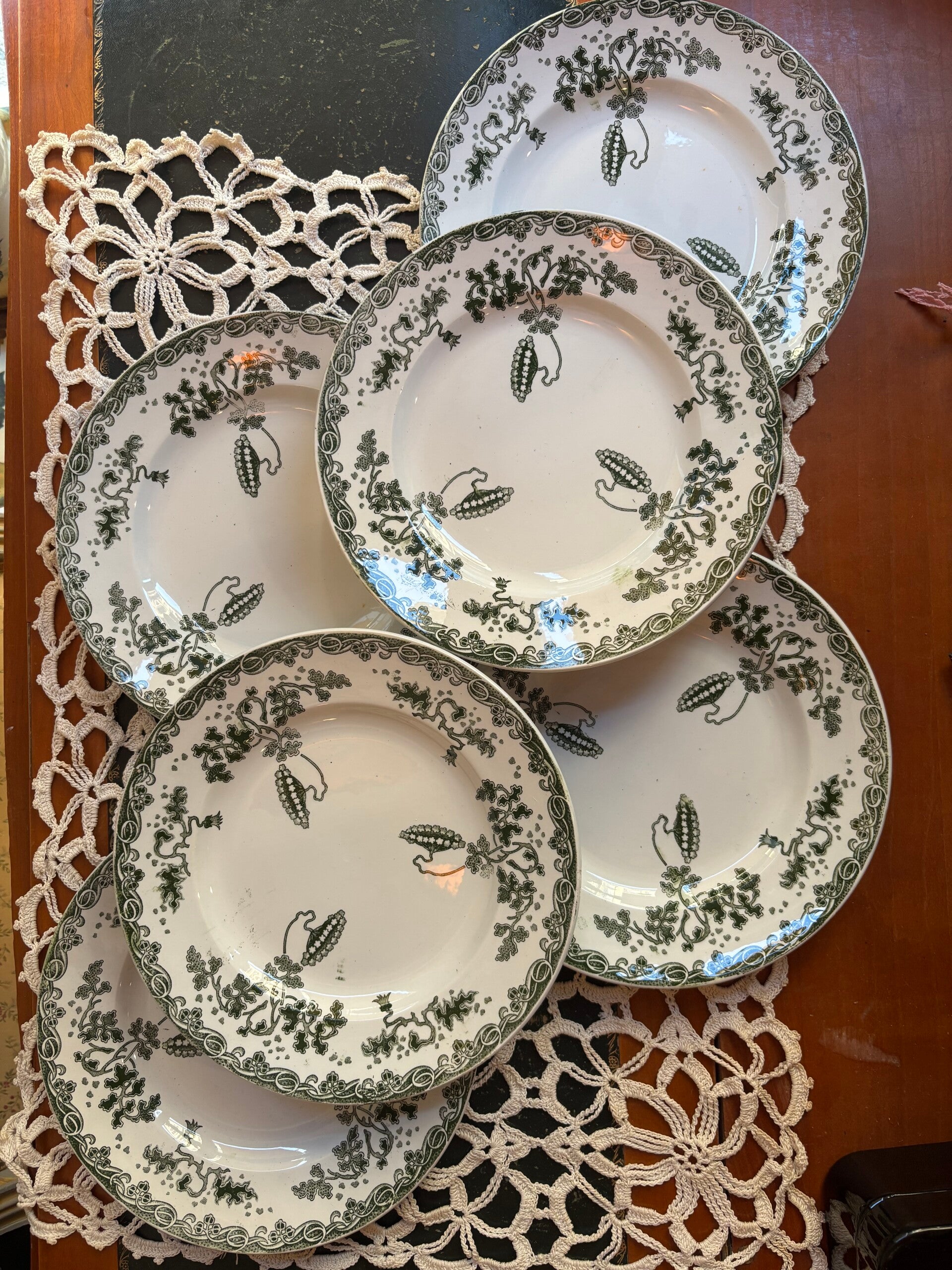 Lot 6 assiettes terre de fer modern style de St amanf