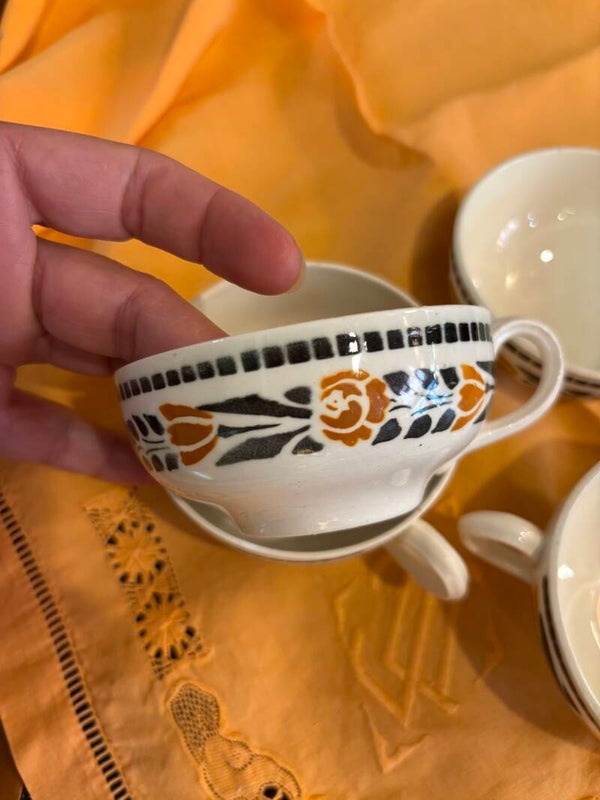 4 tasses terre de fer Denise de Badonviller