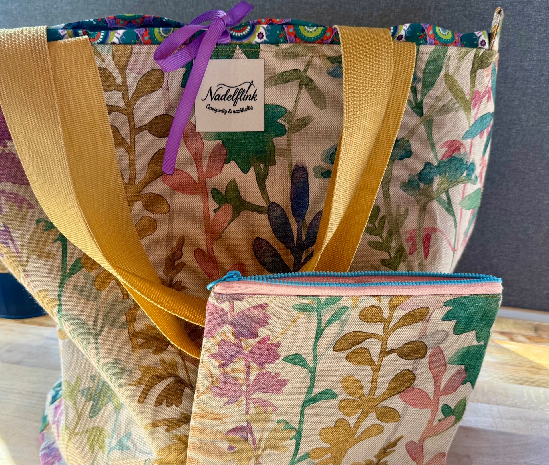 *Greeny* -Set Einkaufstasche & Tascherl