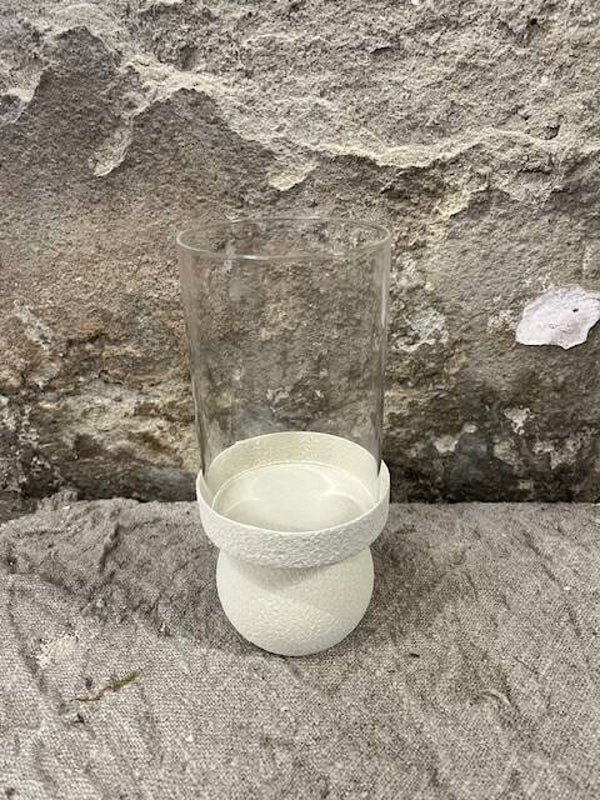 windlicht Leyu hurricane creme
