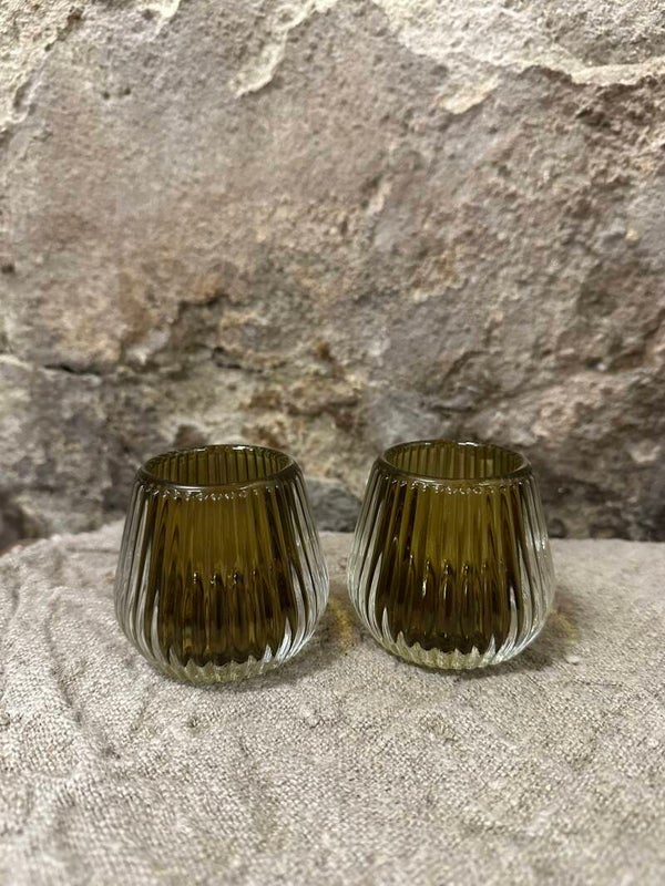 Waxinelichthouders glas