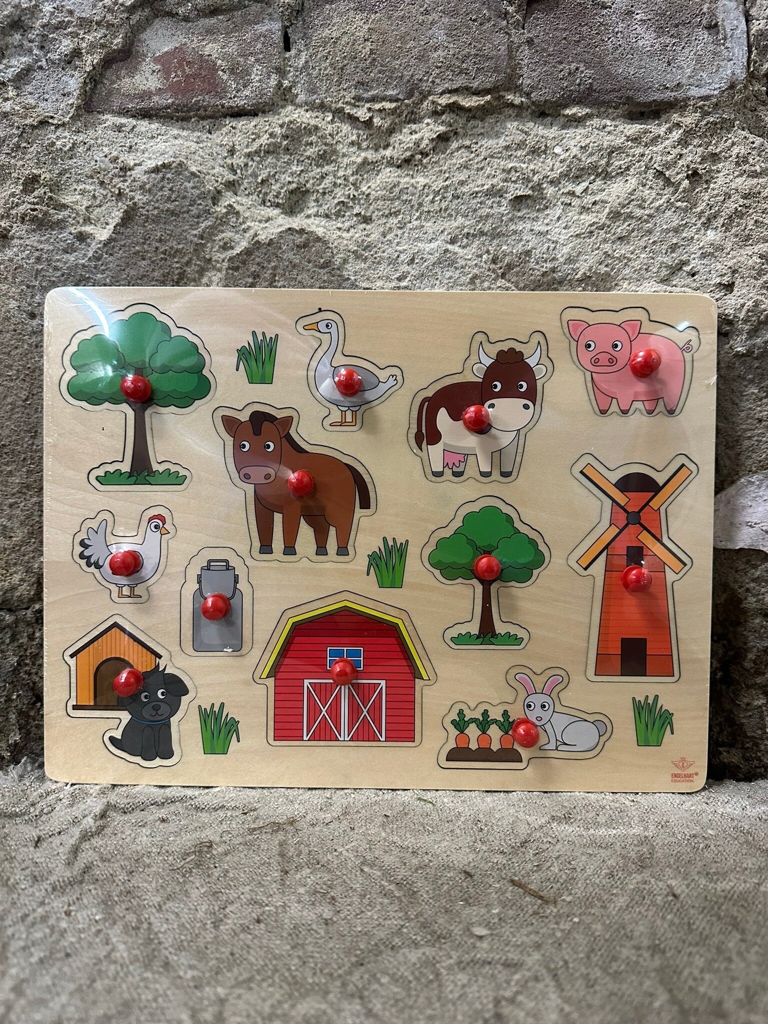 Houten puzzel boerderij