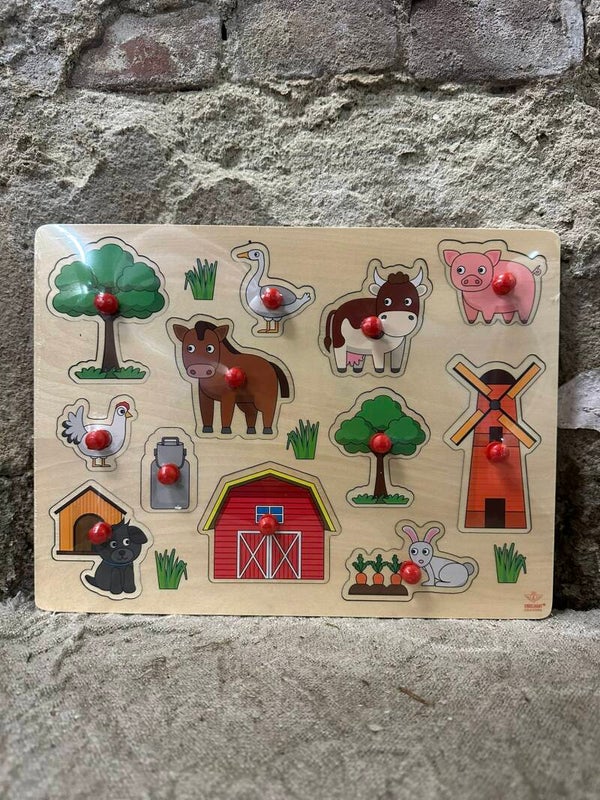 Houten puzzel boerderij