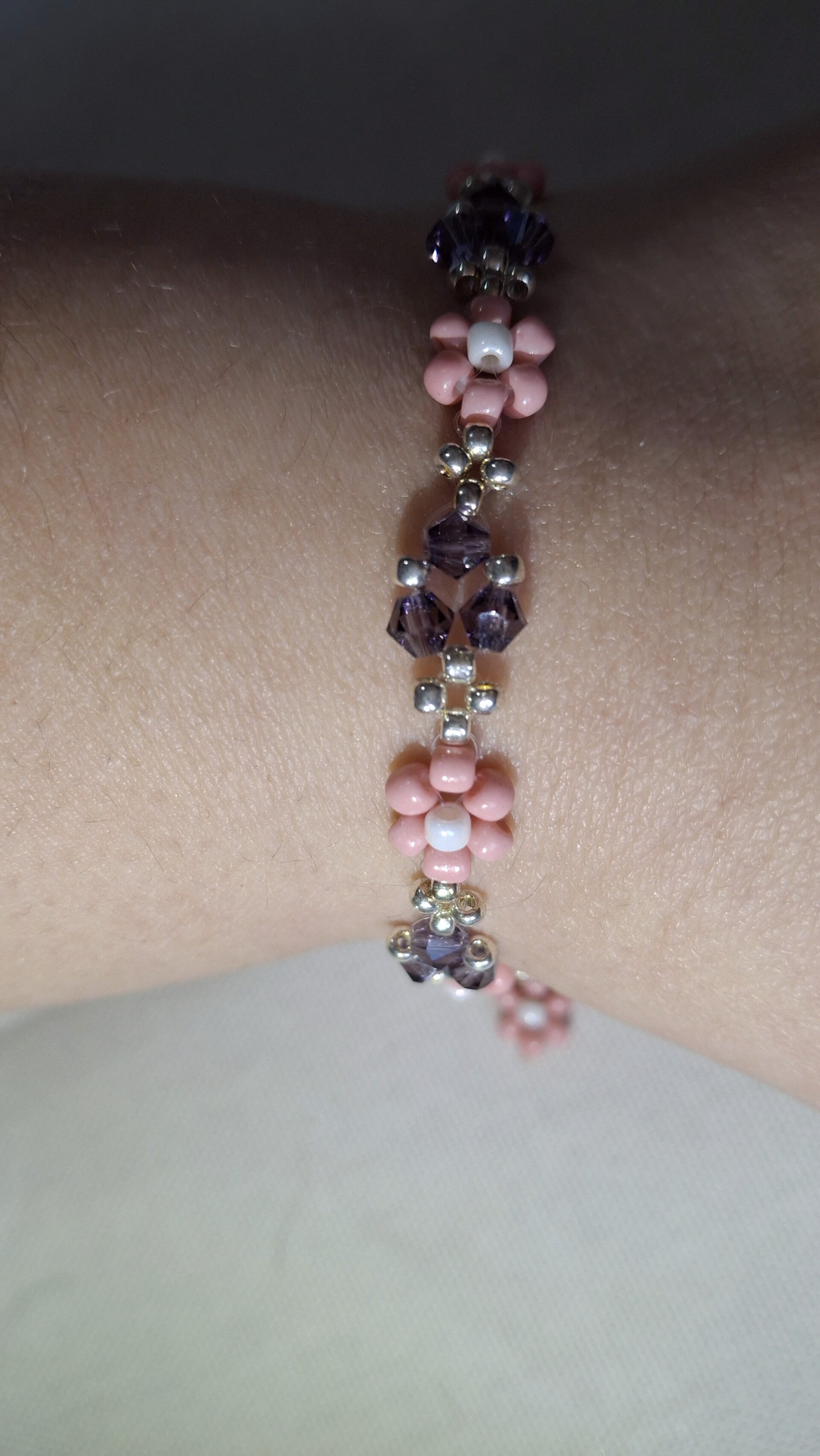 bracelet fleurs et losange