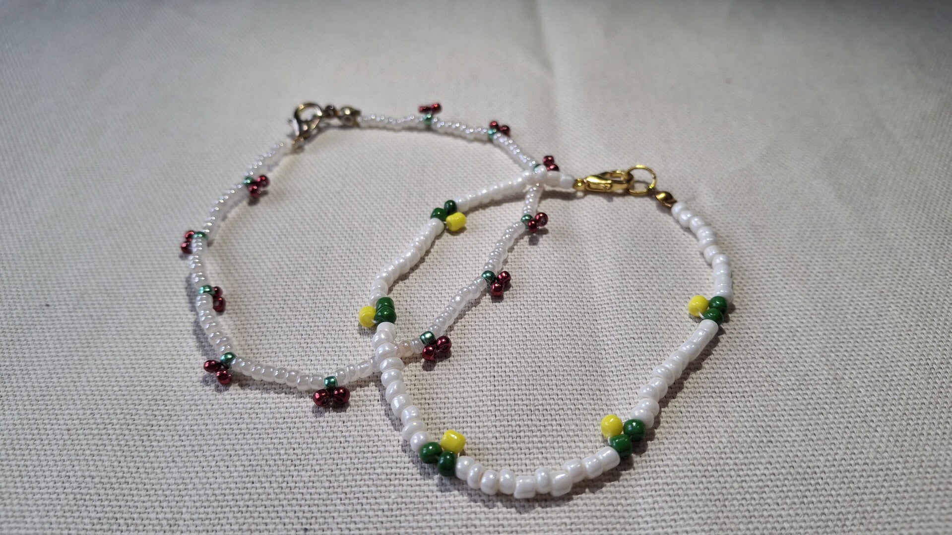 Bracelet cerise/citron