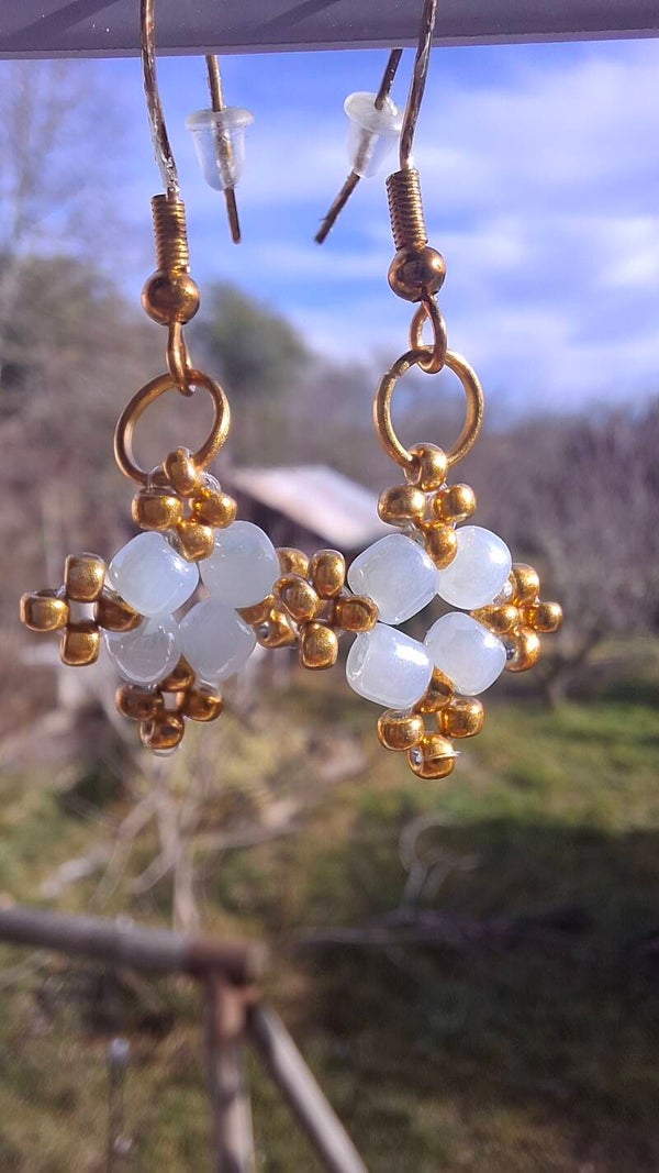 Boucles d'oreilles losange