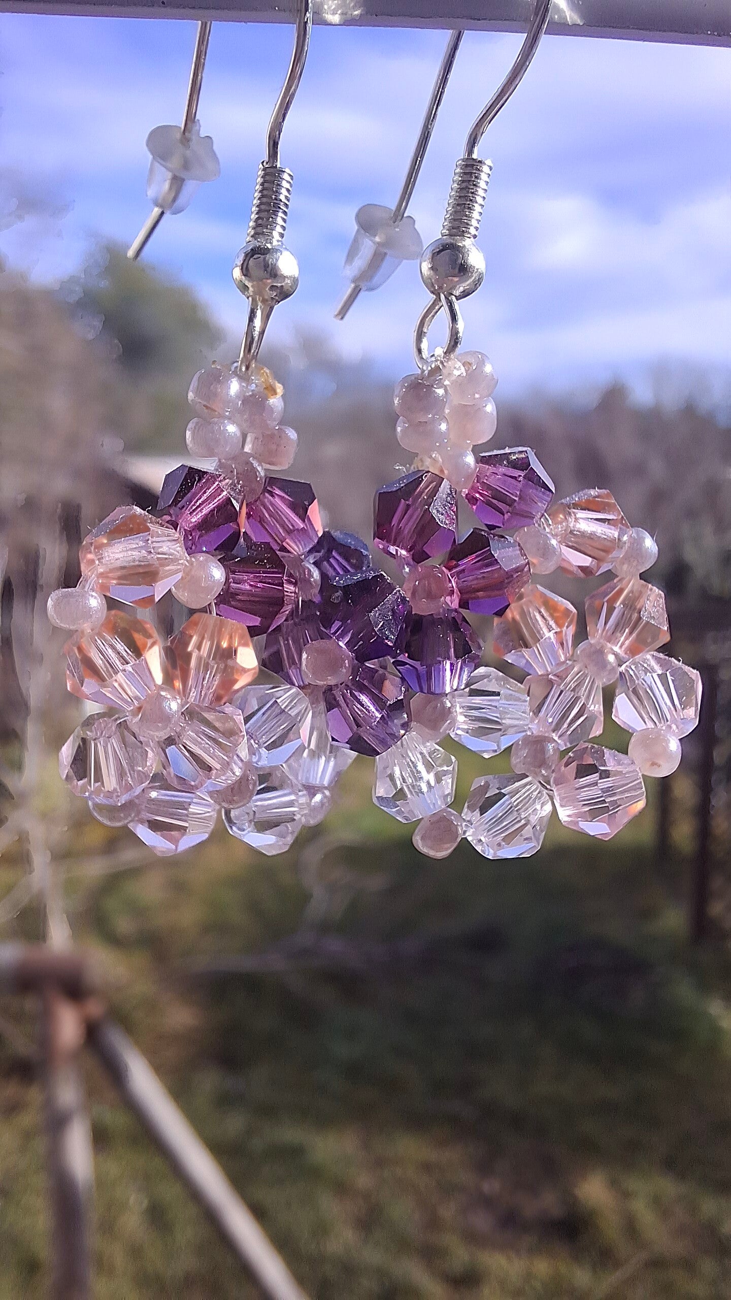 Boucles d'oreilles jolie fleurs