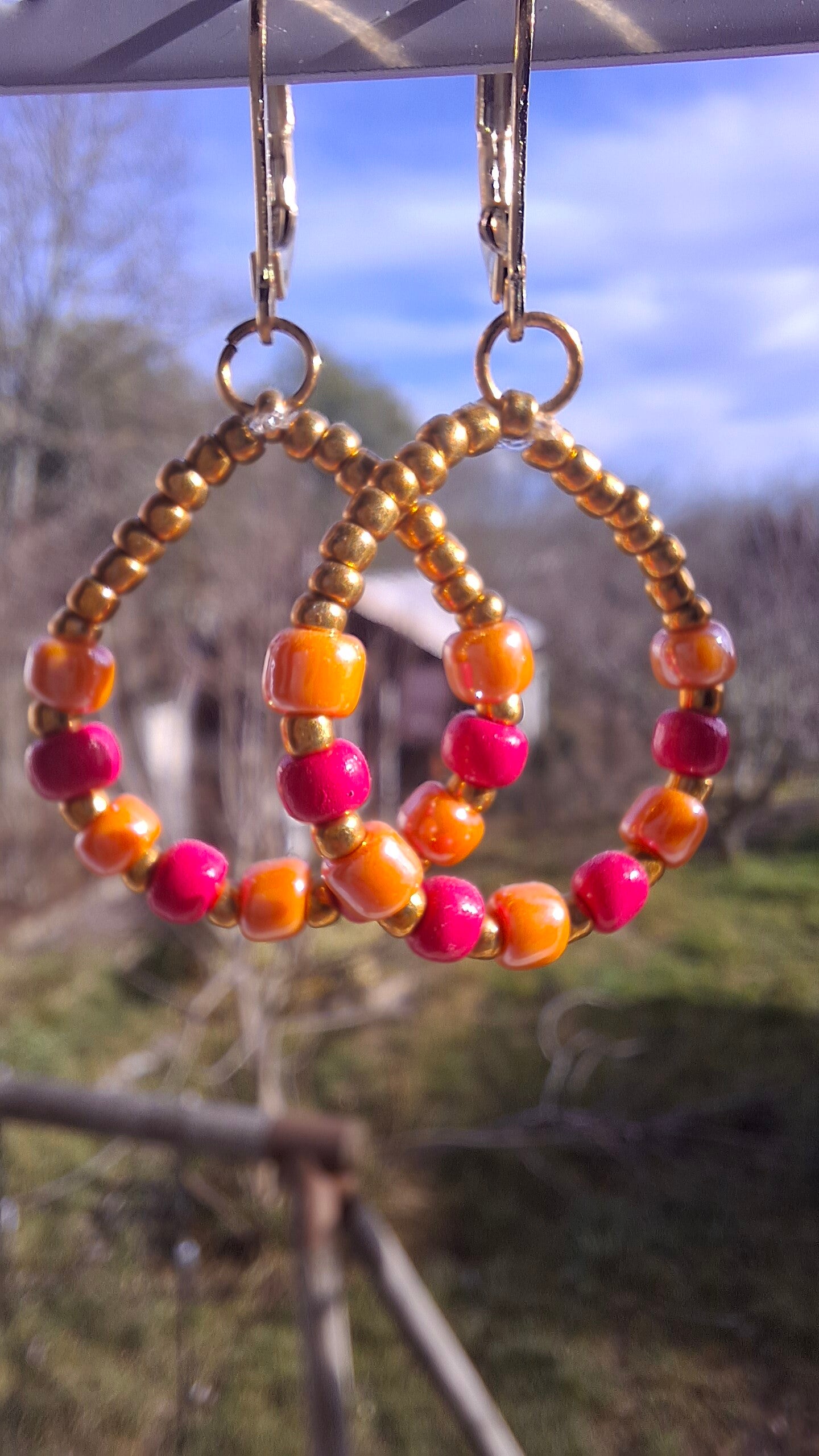 Boucles d'oreilles rondes