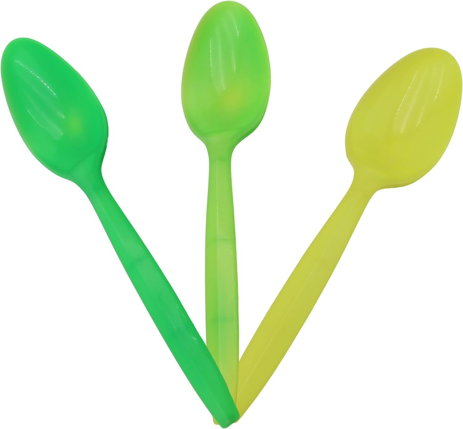Color Changing Spoons That Change Colors When Cold in Bulk - Fun Ice Cream Spoons! (100 Yellow to Green)