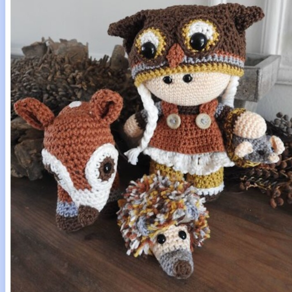 Funny haakpakket owl set