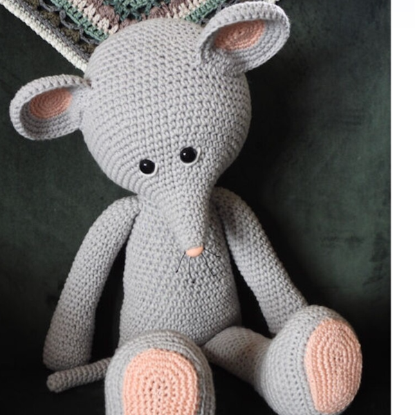 Haakpakket XXL mouse basic grijs