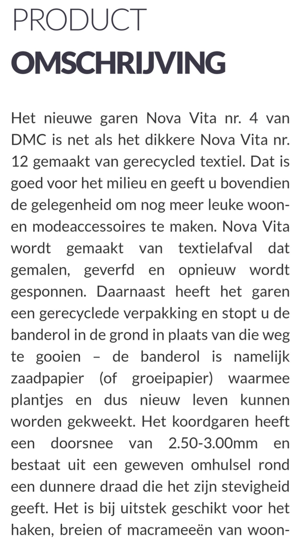 Nova vita nr 4 250gr.