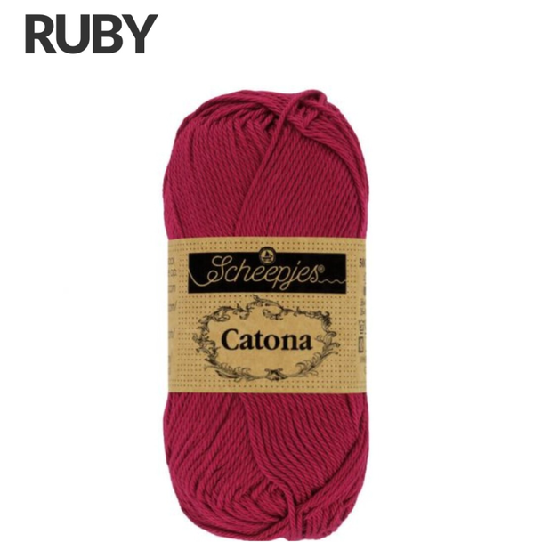 Scheepjes catona 50 gr Ruby 517