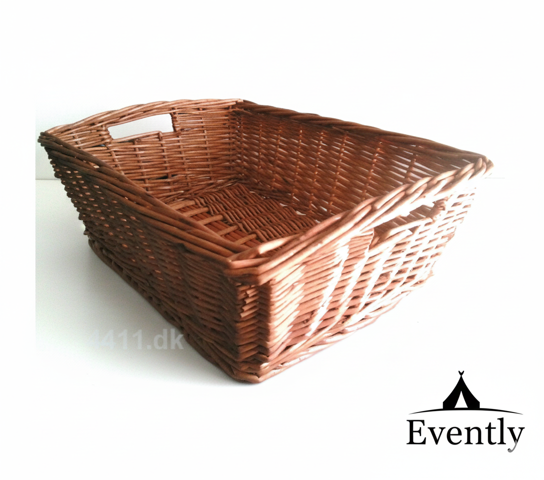 Klassisk Brødkurv i Brun Flet – Rustik Servering (40x29 cm)
